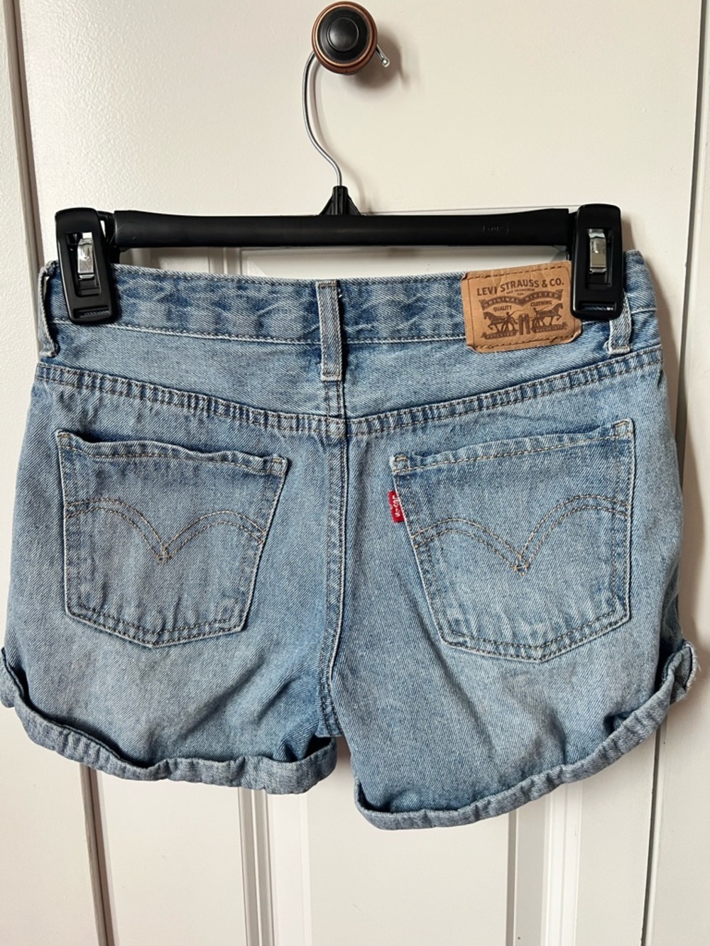 Levi's Light Blue Denim Kids Shorts - Picture 7 of 8